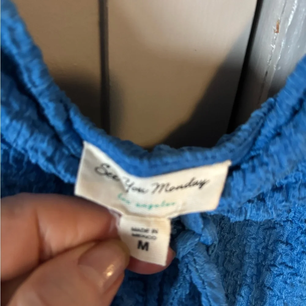 See You Monday Vibrant Blue Midi Dress - Picture 3 of 4